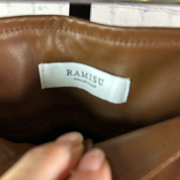 🤎 RAMISU Brown Faux Leather Shorts | Size S - Picture 2 of 5